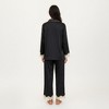 Anna-Kaci Lounge Women's 2-Piece Set Satin Button Front Pajama Top with Lace Trim Sleeves and Matching Elastic Waist Pants - 4 of 4