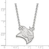 Black Bow Jewelry 10k White Gold Rice Owls NCAA Necklace 18 Inch - 2 of 4