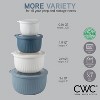 COOK WITH COLOR Prep Bowls with Lids- Wide and Deep Nesting Plastic Small Mixing Bowl Set with Lids, 8 Piece Set - Deep Bowls, Blue/Grey - 3 of 3