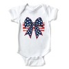 The Juniper Shop Coquette Patriotic Bow Baby Short Sleeve Bodysuit - 3 of 4