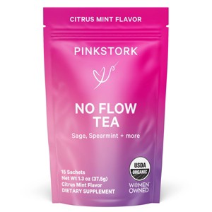 Pink Stork No Flow Herbal Supplement Tea - 15ct/1.3oz - 1 of 4