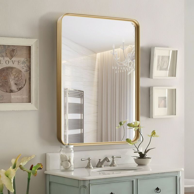 Neutypechic Metal Frame Arched Wall Mounted Mirror Decorative Wall Mirror, 2 of 8
