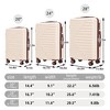 YONWAY 3 Piece Luggage Set, ABS Carry On Luggage Set Hardshell, with TSA Lock & Spinner Wheels - 3 of 4