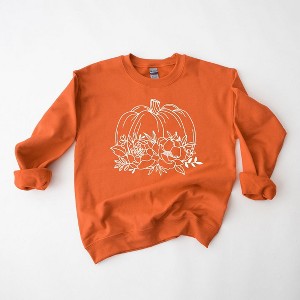 Simply Sage Market Women's Graphic Sweatshirt Floral Pumpkin - 1 of 2