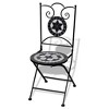 vidaXL Garden Chair Set of 2 Black and White - 2 of 4