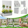 Metal Planter Box with Trellis, 71"x47"x12" Raised Garden Bed with Trellis & Wheels, Outdoor Garden Box with Privacy Screen & Drainage Holes - 4 of 4