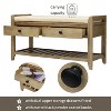 KTMBDW Shoe Bench Entryway Bench with Storage Drawer and Cushioned Seat, Retro Shoe Rack with Shelf, Wooden Storage Bench for Entryway and Bedroom - 4 of 4