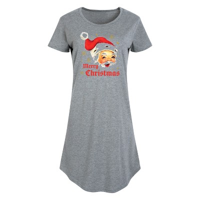 Women's - Instant Message - Merry Christmas Vintage Santa White Tee