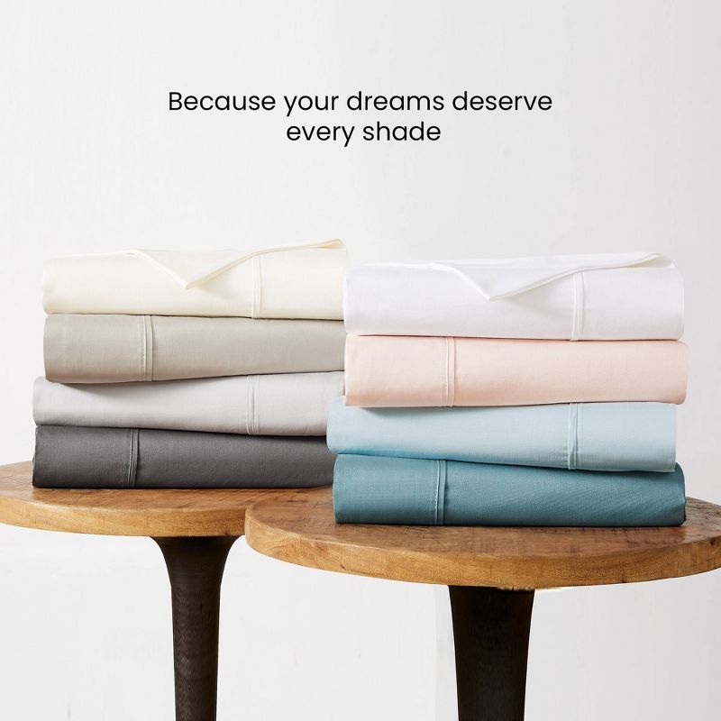 400 Thread Count Wrinkle Free Cotton Solid Sheet Set - Purity Home, 6 of 10