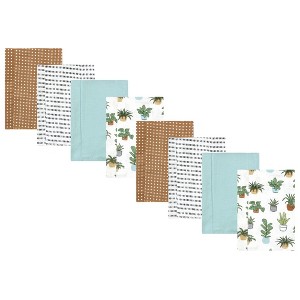 Hudson Baby Cotton Poly Flannel Burp Cloths 8-Pack, One Size - 1 of 4