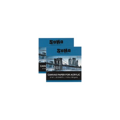 SoHo 180 GSM Acrylic Canvas Paper Pads - 2 Pack