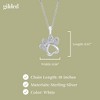 GILDED Sterling Silver Necklace with Natural Round-Cut Diamond Animal Shaped Pendant, 18-inch Silver Chain, 1/4 Carats Total Weight Diamonds - 4 of 4