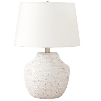 Monarch Specialties Lighting 20inchH Table Lamp Cream Concrete Ivory / Cream Shade Modern
