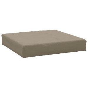 vidaXL Pallet Cushion in Taupe - 23.6"x23.6"x3.1" - Oxford Fabric, Water Resistant, Soft Foam Fiber Inside, Versatile for Outdoor/Indoor Use - 1 of 4