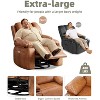 Recliner Chair with Heat and Massage - 360° Swivel&Faux Leather Rocking Chair with Cup Holder for Living Rooms, Bedrooms - 3 of 4