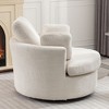 40.2"W Chenille Oversize Round 360° Swivel Sofa with 3 Pillows, Cozy Club Accent Chair for Living Room, Lounge, or Hotel - 3 of 4