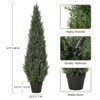 Artificial Trees,Fake Cedar Topiary Tree Outdor,3/4/5ft Tall Fake Cypress Trees for Home Decor,Potted Faux Pine Shrubs Plants Set of 1 or 2 - 2 of 4