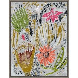 Amanti Art Tropical Blooms I by Maya Woods Canvas Wall Art Print Framed 18 x 24-in. - 1 of 4