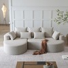 KWPZQEB 105'' Curved Sectional Sofa, 4-Seater Modular Sectional Sofa with 7 Pillows & Deep Seat, Comfy Chenille Couches for Living Room - 3 of 4