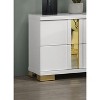 Sapphtopaz Contemporary Nightstand with 2 Drawers Unique Handle Bedside Table with Metal Legs & Acrylic Trim Night Stand for Bedroom,Living Room - 2 of 4