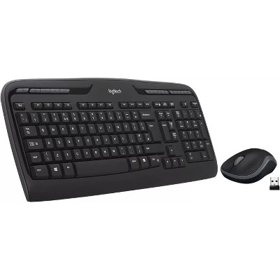 Logitech - MK320 Full-size Wireless Membrane Keyboard and Mouse Bundle - Black