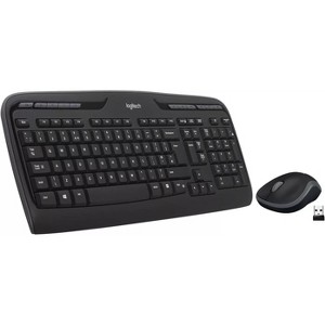 Logitech - MK320 Full-size Wireless Membrane Keyboard and Mouse Bundle - Black - 1 of 4