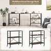 Tangkula 3-tier Folding Shelf Free Diy Design Shelving Unit W/ 4 ...