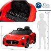 12V Licensed Maserati GranCabrio Ride-On Car for Kids, Battery-Powered Electric Vehicle with Remote Control, Spring Suspension, LED Lights - 2 of 4