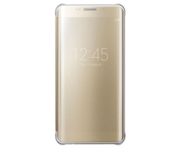Samsung&#174; Galaxy S6 edge+ Case S-View Clear Flip Cover - Clear/Gold (34-2942-05-XP)
