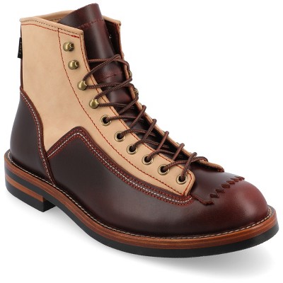 Taft 365 Men's Model 007 Rugged Lace-up Boot In Black/cherry, Cherry ...