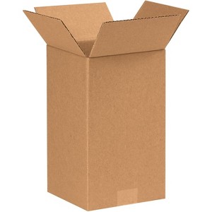 Box Partners Tall Corrugated Boxes 7" x 7" x 14" Kraft 25/Bundle 7714 - 1 of 4