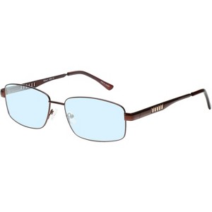 Enhance BIG&TALL EN3858 Men Blue Light Block Designer Eyeglasses Brown Gold 59mm +0.25 Custom Lens Non-Refundable - 1 of 1