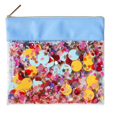 Packed Party Everyday's A Birthday Confetti Pouch; Small Cute To-Go Purse or Cosmetic Make Up Set Bag with Zipper; Compact Travel Organizer for Women