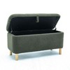 Okak Modern Pull-Open Top Comfy Boucle Ottoman Bench with Storage,Upholstered Storage Ottoman for Bedroom,Entrance - 2 of 4