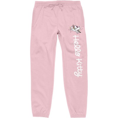 Women's Sanrio Hello Kitty Two-tone Graphic Jogger Pants - Pink Xs : Target