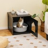 Tangkula Weatherproof Multi-function Pet Cat House Outdoor Indoor Sidetable Nightstand - 2 of 4