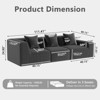 Resenkos 111" Modular Sctional Couches with Deep Seat, Compression Cloud Sofa Soft Corduroy Upholstered for Living Room Bedroom - 2 of 4