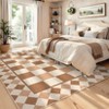 Checkered Easy Jute Rug Washable Modern Rug for Living Room - 3 of 4