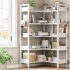 COUCHETA 65.4 Inch 5-Tier Convertible Corner Bookshelf, L-Shaped Storage Shelf with Retro Industrial Style - 2 of 4