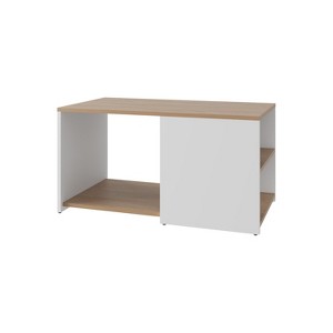 Okak Rectangle Coffee Table with Spacious Open Shelf and Durable Material for Living Room/Office, Space-Saving - 1 of 4