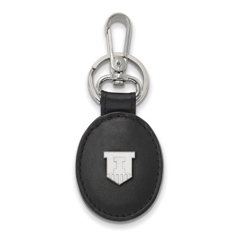 Black Bow Jewelry Sterling Silver Illinois Fighting Illini NCAA Key Chain - image 1 of 3