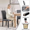 Yaheetech Set of 2 Faux Leather Armless High Back Dining Room Chairs with Rubberwood Legs - 4 of 4