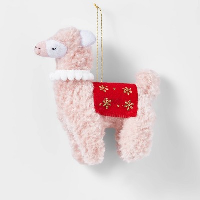 Alpaca Christmas Tree Ornament Blush - Wondershop™