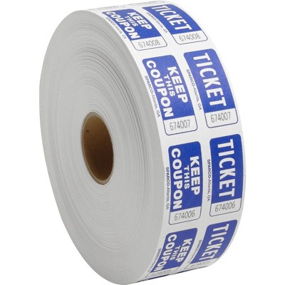 Sparco Ticket Roll Double w/Coupon 2000/RL Blue 99230