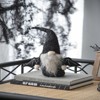 SEVOBAL Party Decorations and Accessories Handcrafted Fabric Black Gnome with Wings for Spooky Halloween Decor, Black White, 4.3"*3"*15.5" - 2 of 4