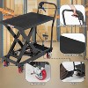 Clearance, Hydraulic Lift Table Cart, 1100 LB Heavy Duty Scissor Lift Cart, 10–35.4" Height, Non-Slip Platform, Swivel Wheels - 3 of 4