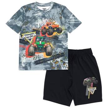 Monster Jam Maximum Destruction Megalodon El Toro Loco T-Shirt and Shorts Outfit Set Toddler to Big Kid