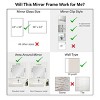 Amanti Art Mirror Makeover Bathroom Mirror Frame Border Kit - Fully Assembled Peel and Stick Frame - Mirror NOT Included - Cabinet White Narrow Trim - 2 of 4
