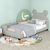 UPHA 80 x 40 in. Children's Single Bed with Ear Cartoon Headboard - 3 of 4