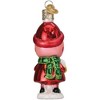 Old World Christmas Blown Glass Ornament for Christmas Tree, Peppa Pig With Snowball - 3 of 4